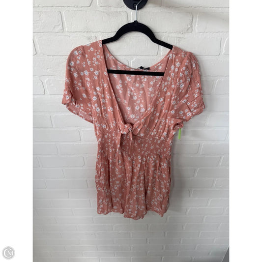 Romper By Love Tree In Pink & White, Size: L