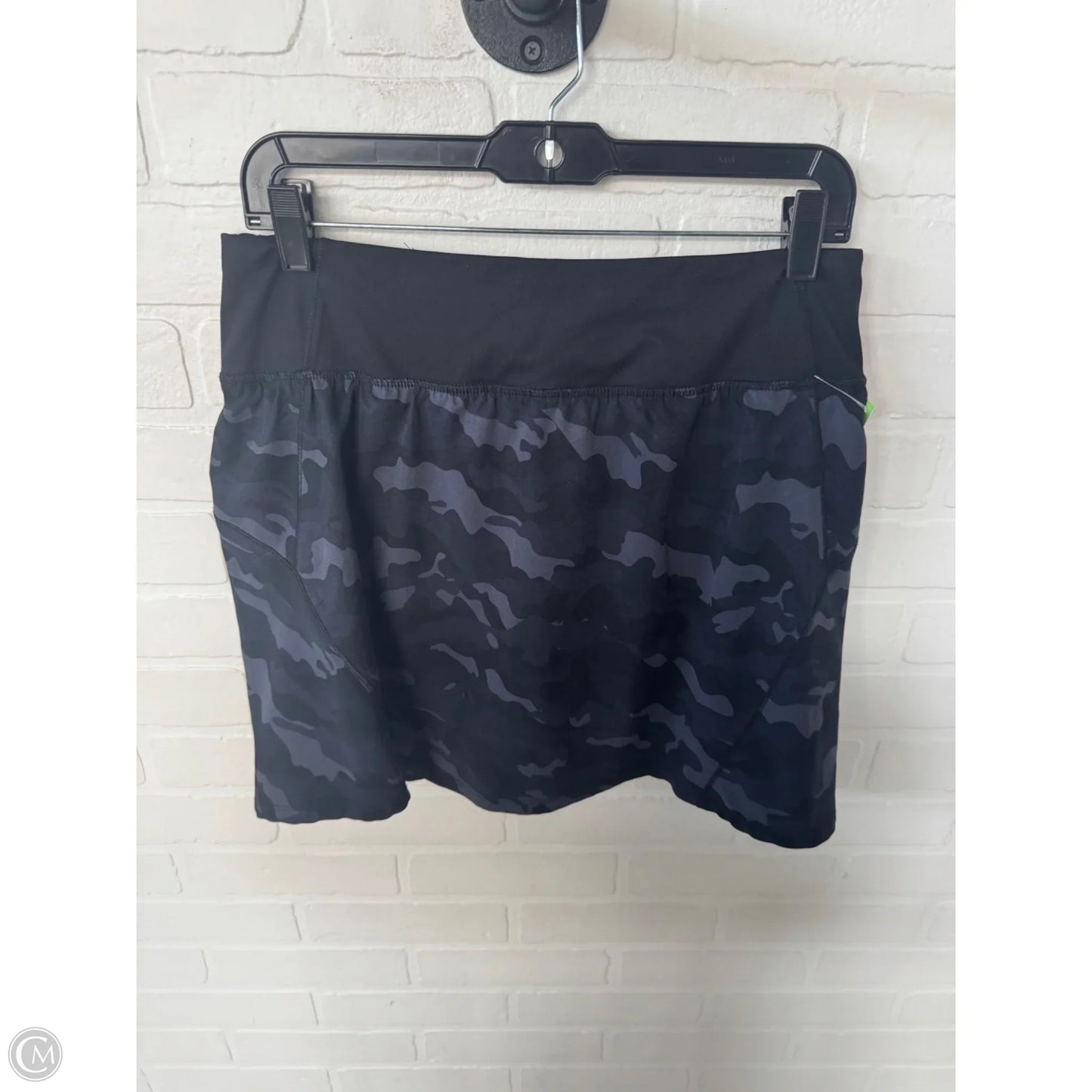 Athletic Skort By Rbx In Black & Grey, Size: 12