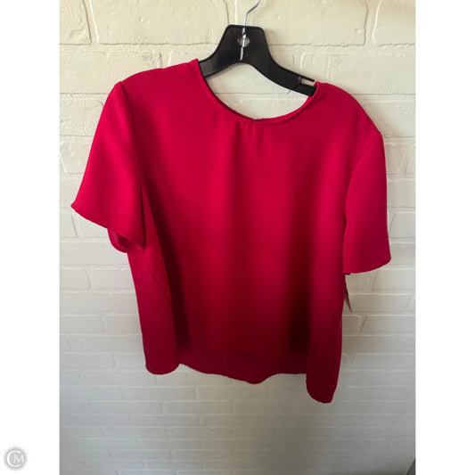 Top Short Sleeve By Who What Wear In Red, Size: Xl