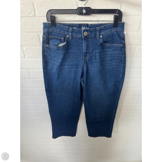 Capris By Style And Company In Blue Denim, Size: 8