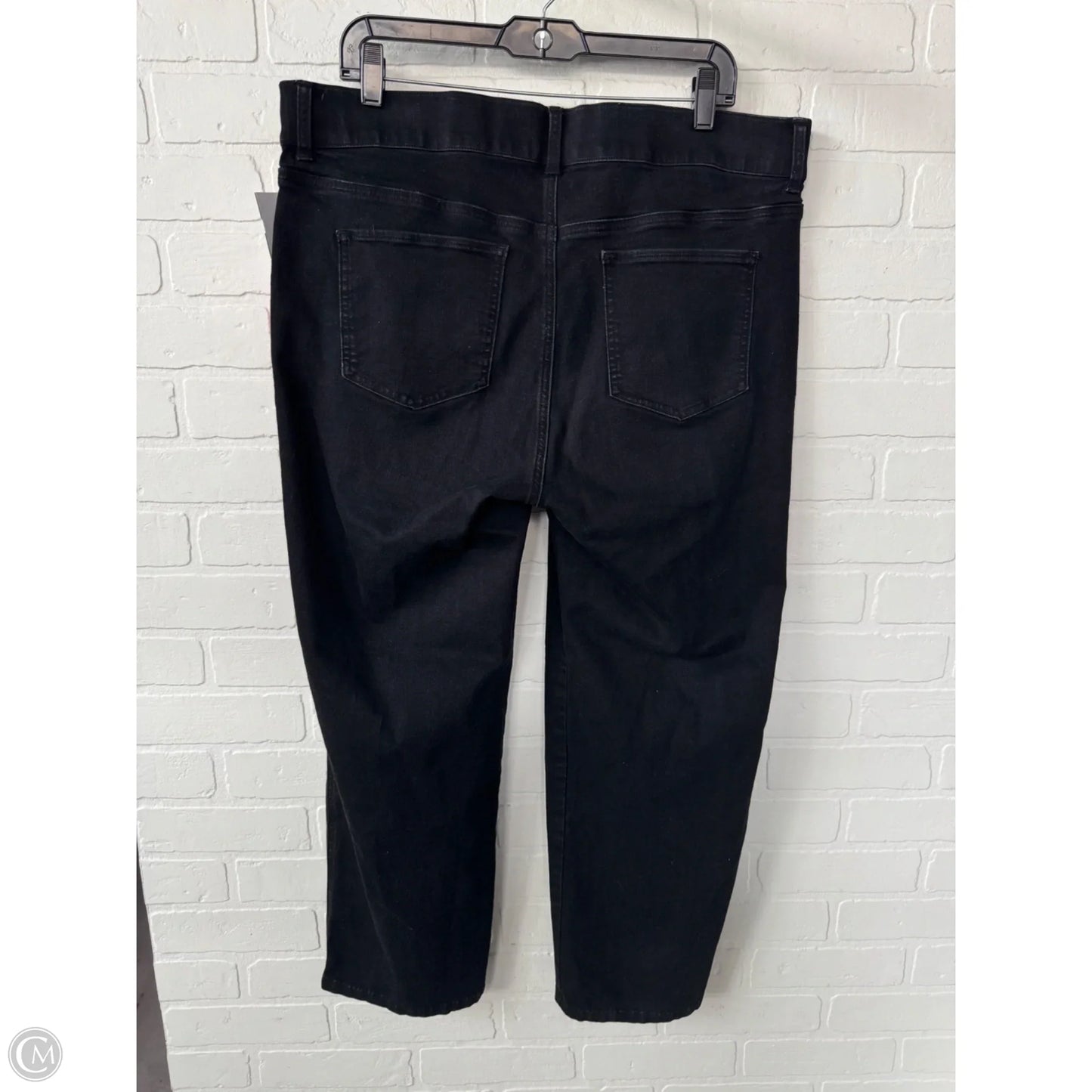 Jeans Straight By Gloria Vanderbilt In Black Denim, Size: 16