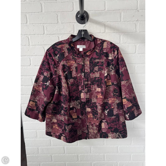 Blazer By Cj Banks In Black & Purple, Size: 2x