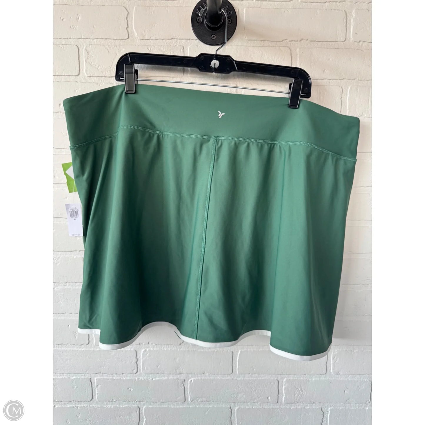 Athletic Skort By Old Navy In Green & White, Size: 22