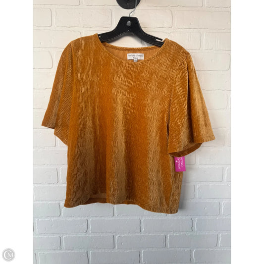 Top Short Sleeve By Madewell In Gold, Size: M