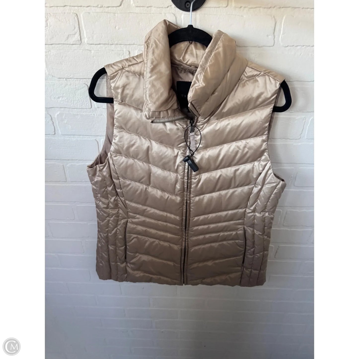 Vest Puffer & Quilted By Talbots In Gold, Size: L