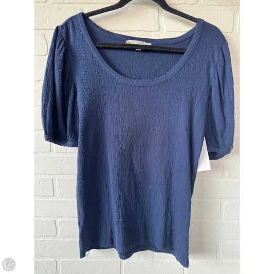 Top Short Sleeve By Loft In Blue, Size: M