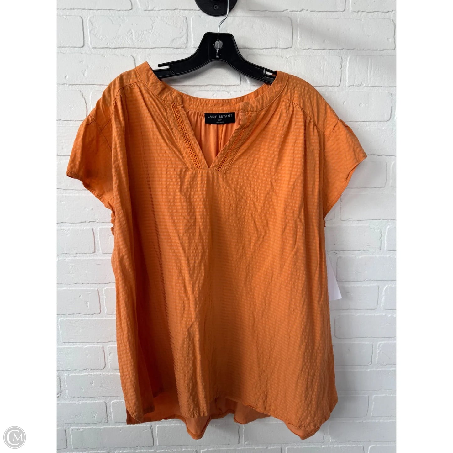Top Short Sleeve By Lane Bryant In Orange, Size: 3x