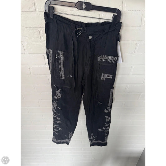Pants Designer By Johnny Was In Black & Grey, Size: 4