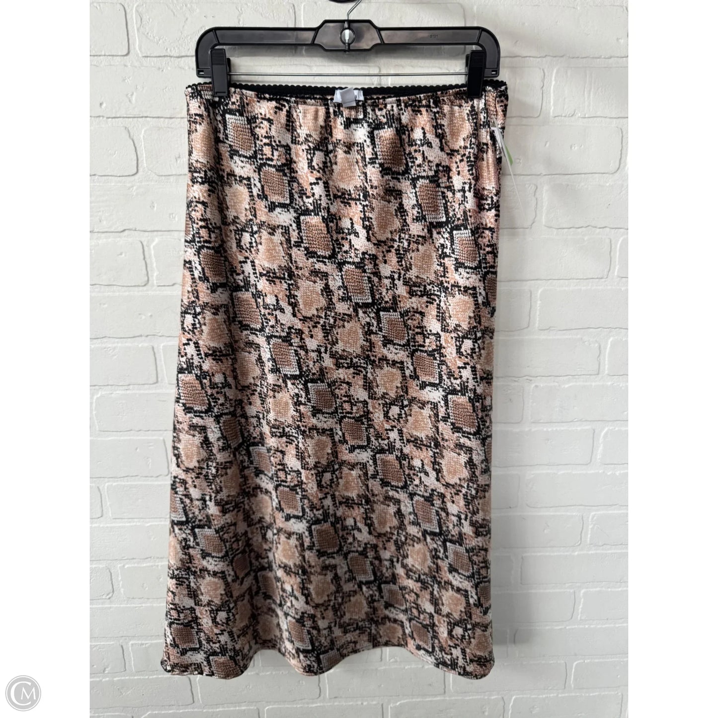 Skirt Midi By Peyton Jensen In Snakeskin Print, Size: 12