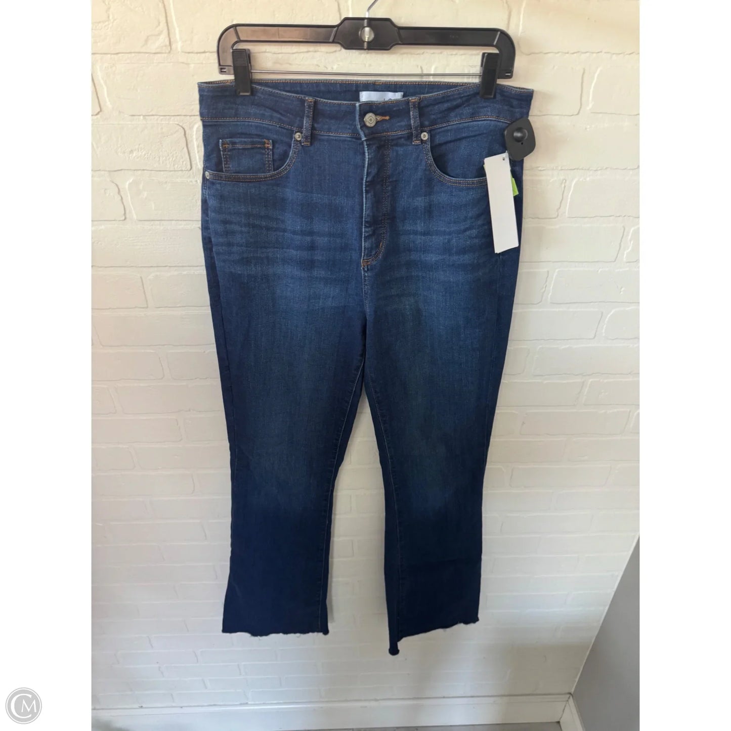 Jeans Flared By Loft In Blue Denim, Size: 10l
