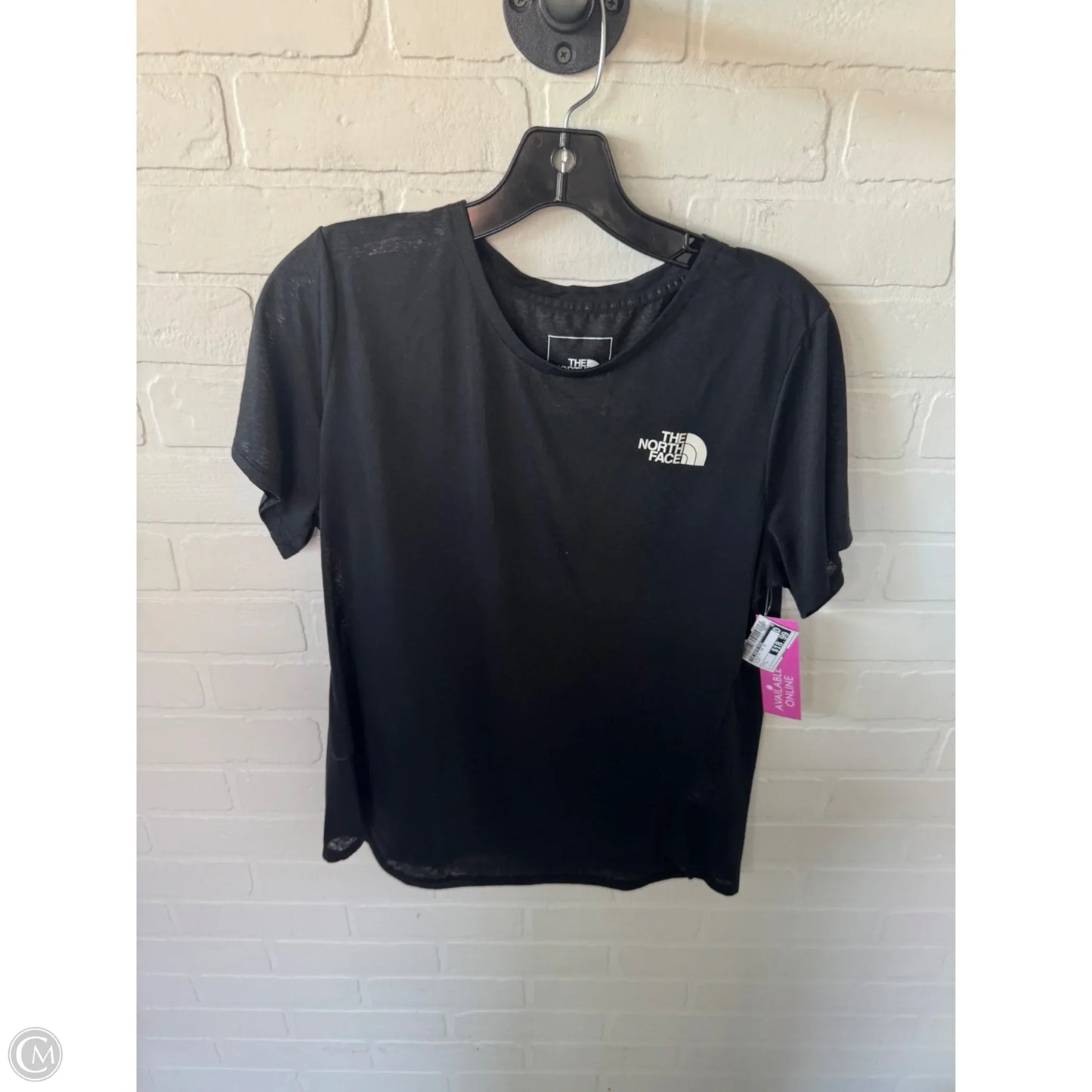 Athletic Top Short Sleeve By The North Face In Black, Size: L