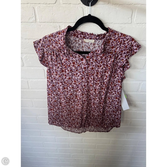 Top Short Sleeve By Lovestitch In Orange & Purple, Size: M