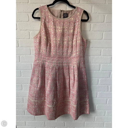 Dress Party Short By Vince Camuto In Pink & Tan, Size: L