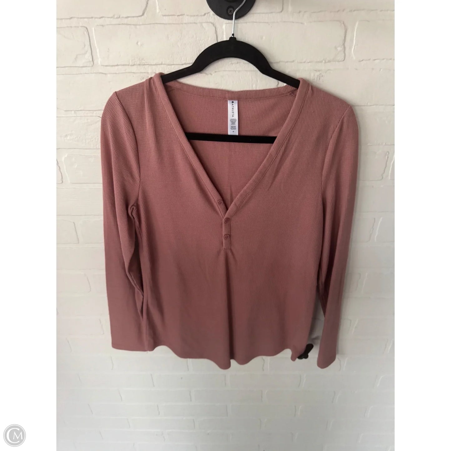 Athletic Top Long Sleeve Crewneck By Athleta In Pink, Size: M