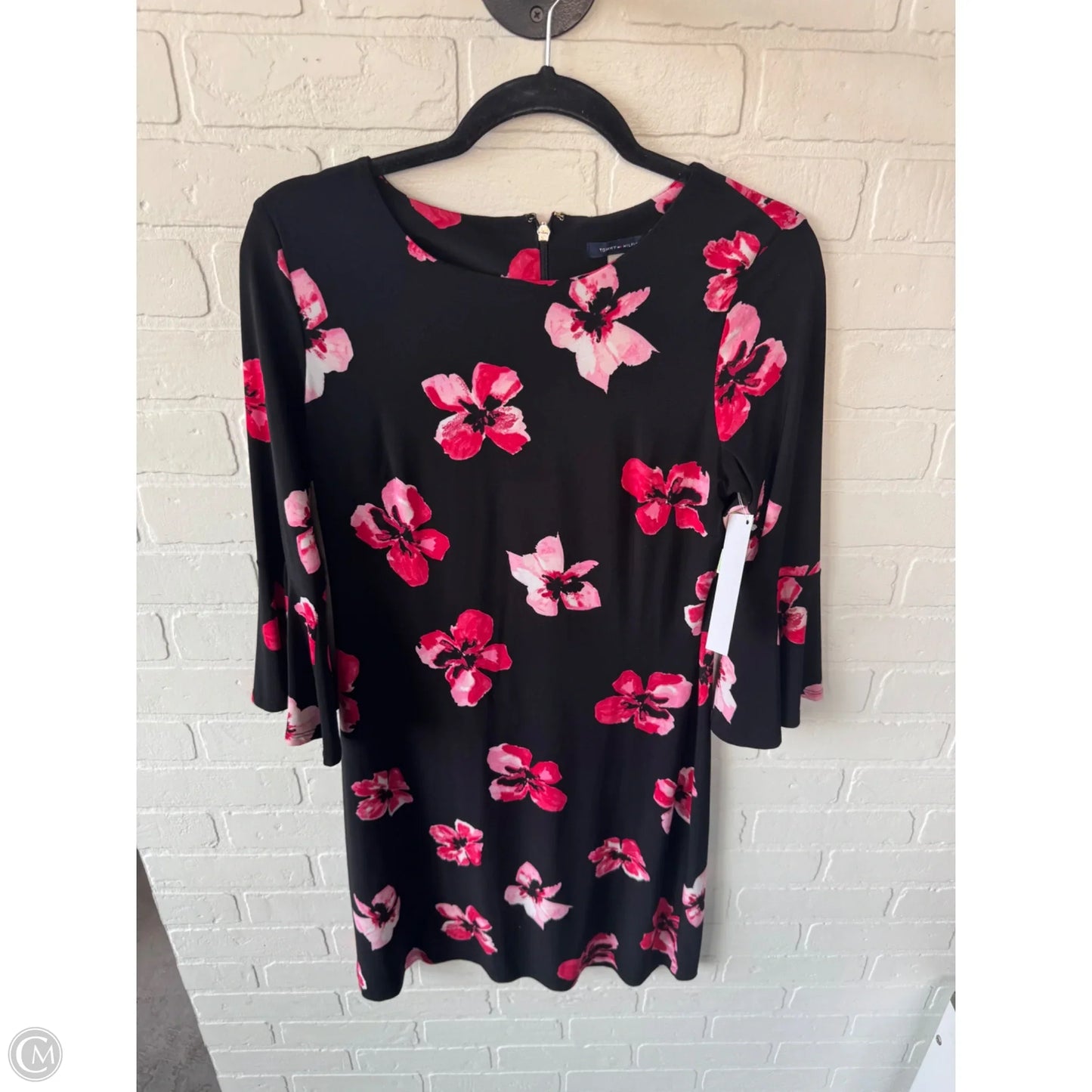 Dress Work By Tommy Hilfiger In Black & Pink, Size: S