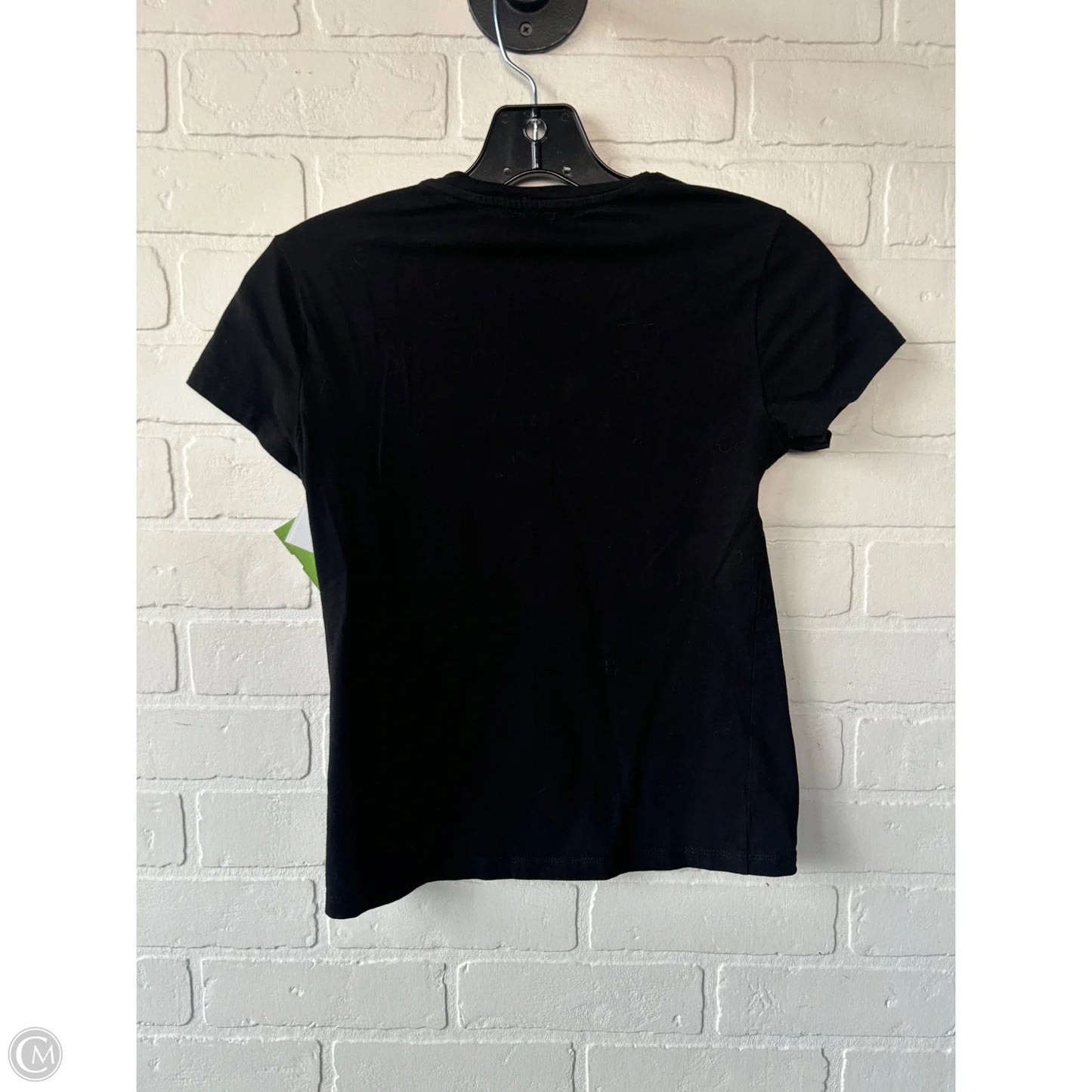 Top Short Sleeve Designer By All Saints In Black & Silver, Size: Xs