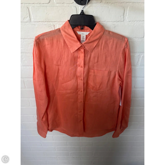 Top Long Sleeve By H&m In Orange, Size: Xs