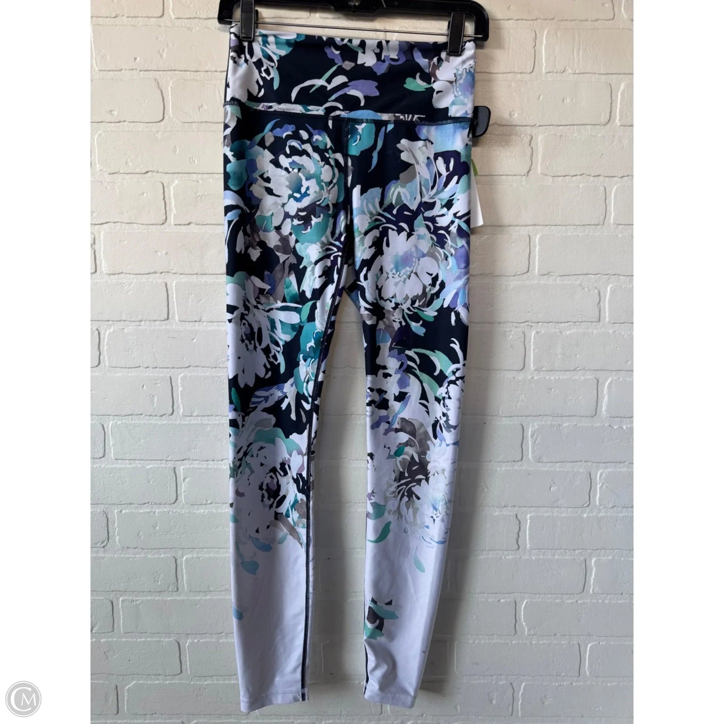 Athletic Leggings By Athleta In Blue & White, Size: 4l