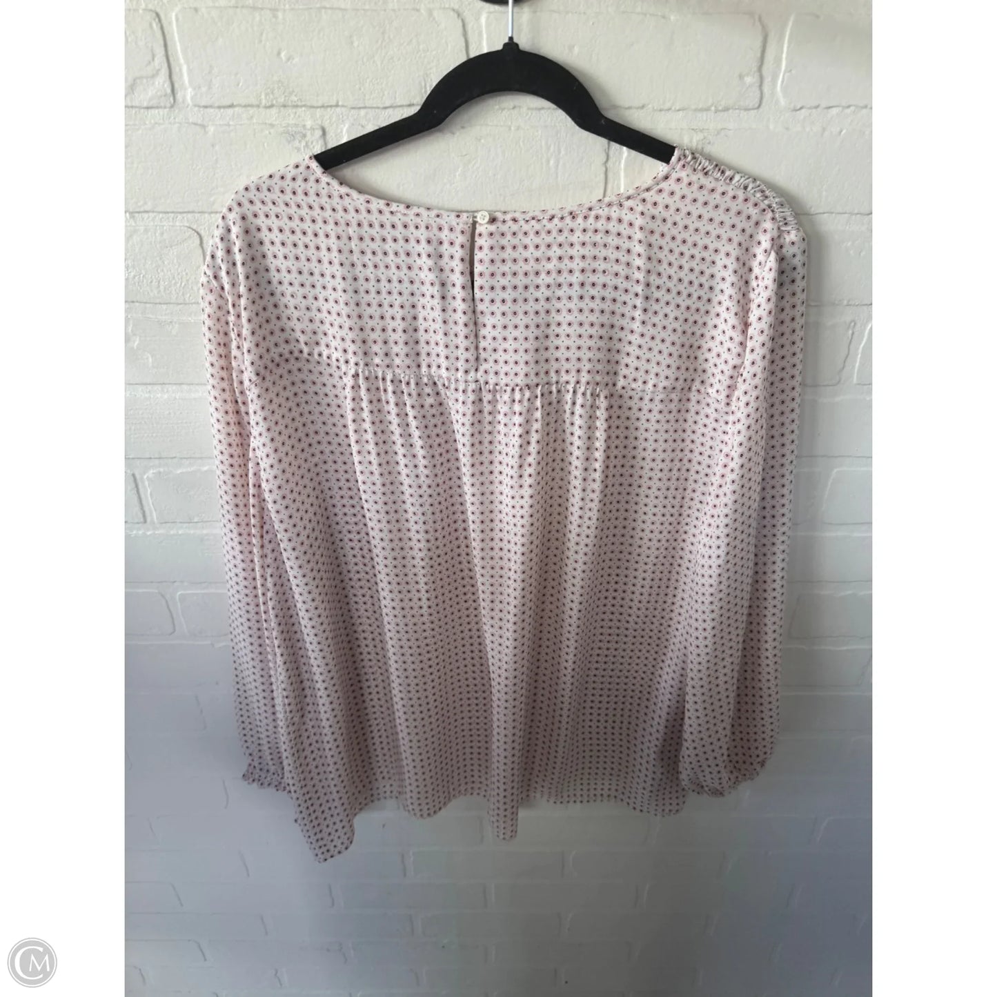 Top Long Sleeve By Loft In Black & Pink, Size: Xl