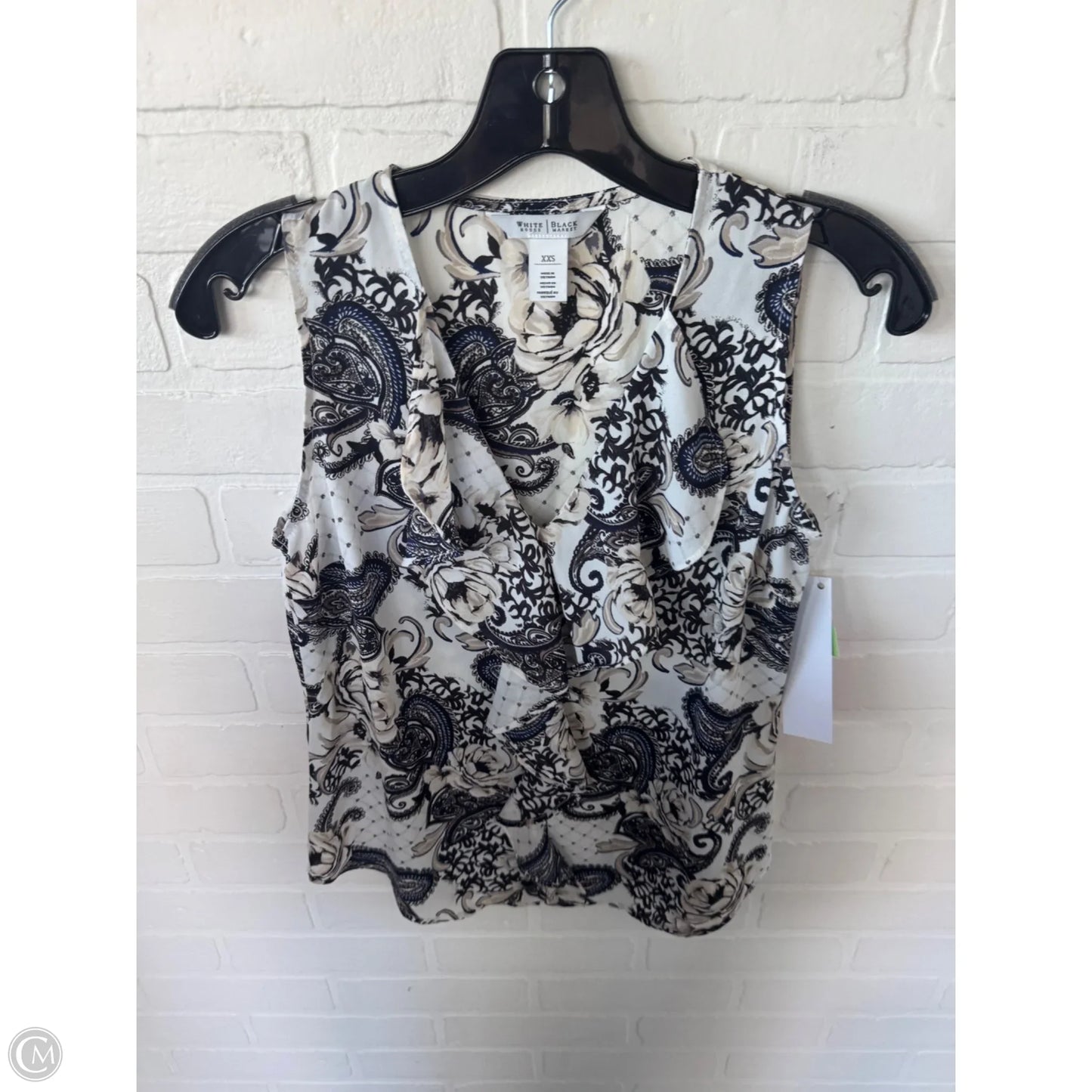 Top Sleeveless By White House Black Market In Brown & Cream, Size: Xxs