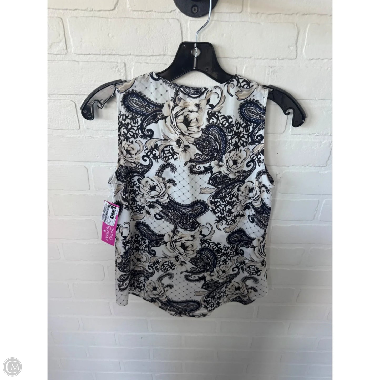 Top Sleeveless By White House Black Market In Brown & Cream, Size: Xxs