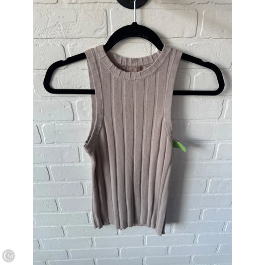 Top Sleeveless By H&m In Tan, Size: S