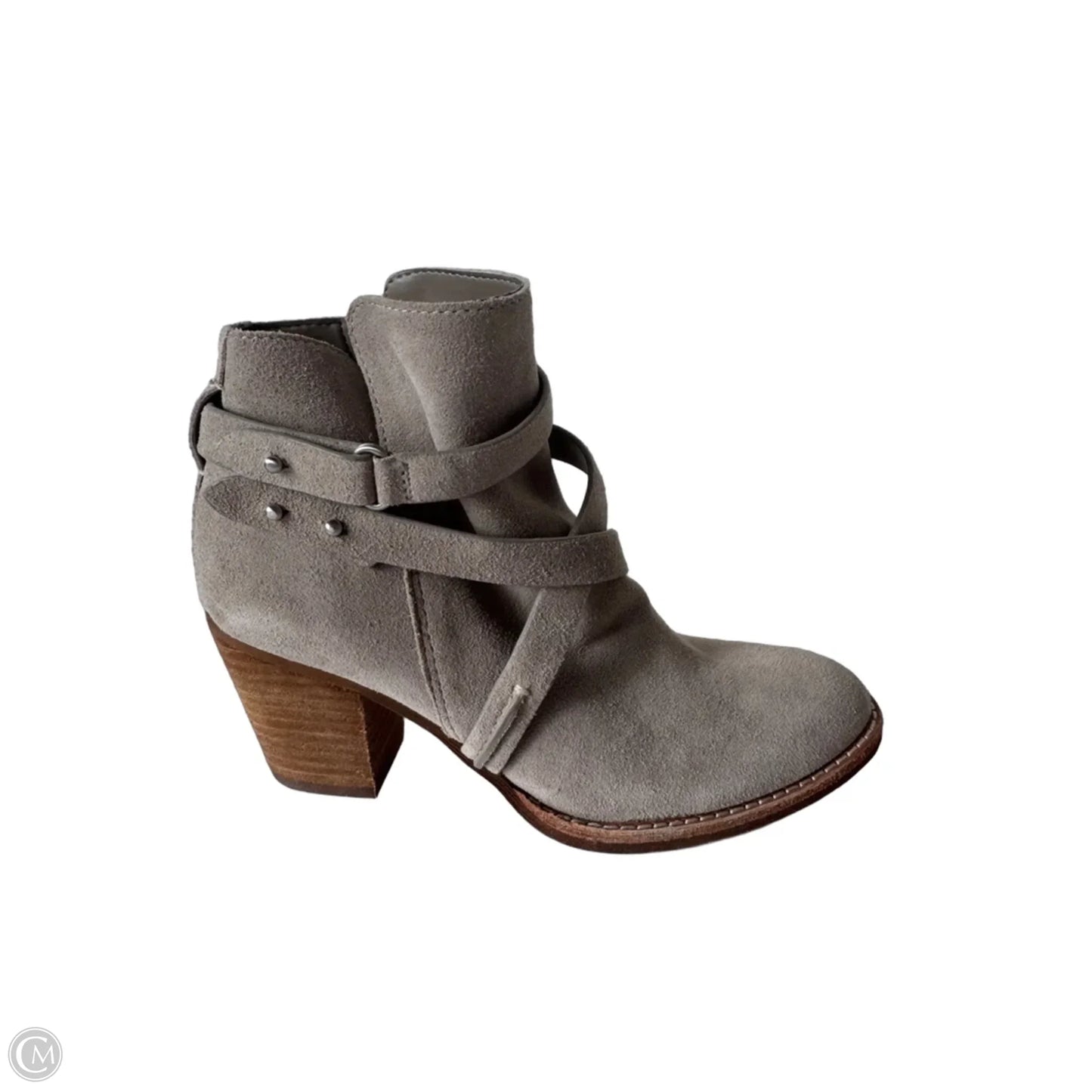 Boots Ankle Heels By Sam Edelman In Grey, Size: 6.5