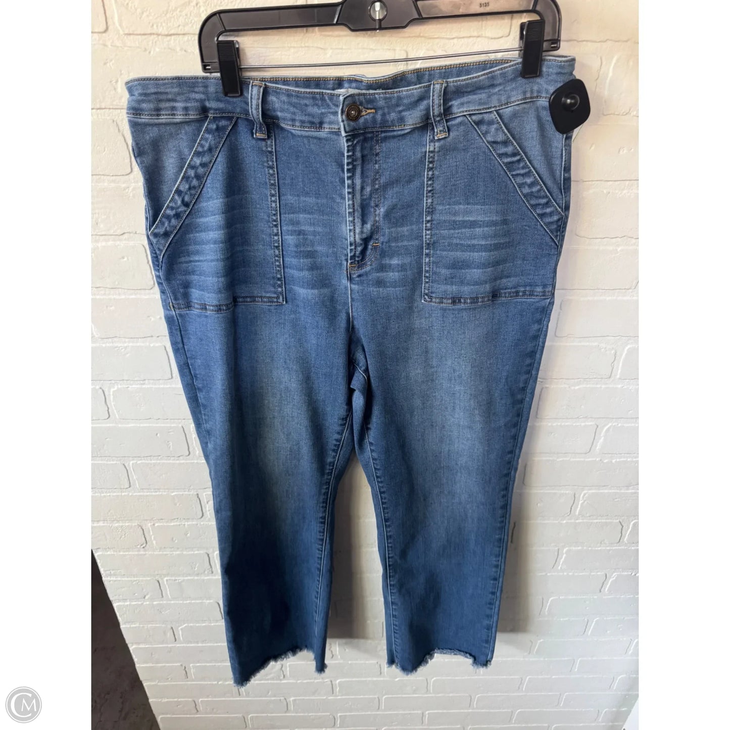 Jeans Straight By John Mark In Blue Denim, Size: 16