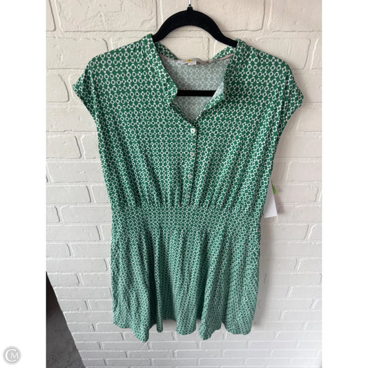 Dress Casual Short By Boden In Green & White, Size: M