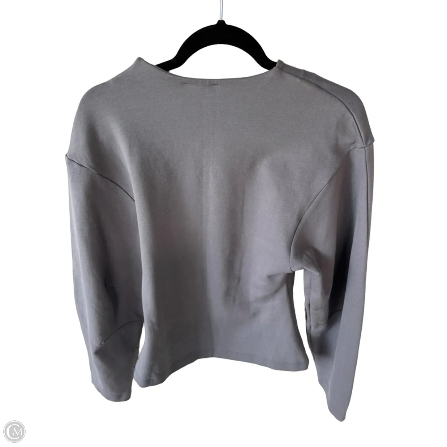 Top Long Sleeve By Zara In Grey, Size: M