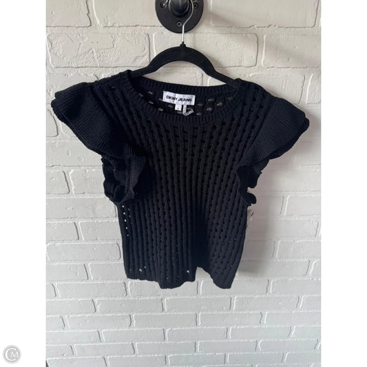 Sweater Short Sleeve By Dkny In Black, Size: Xs