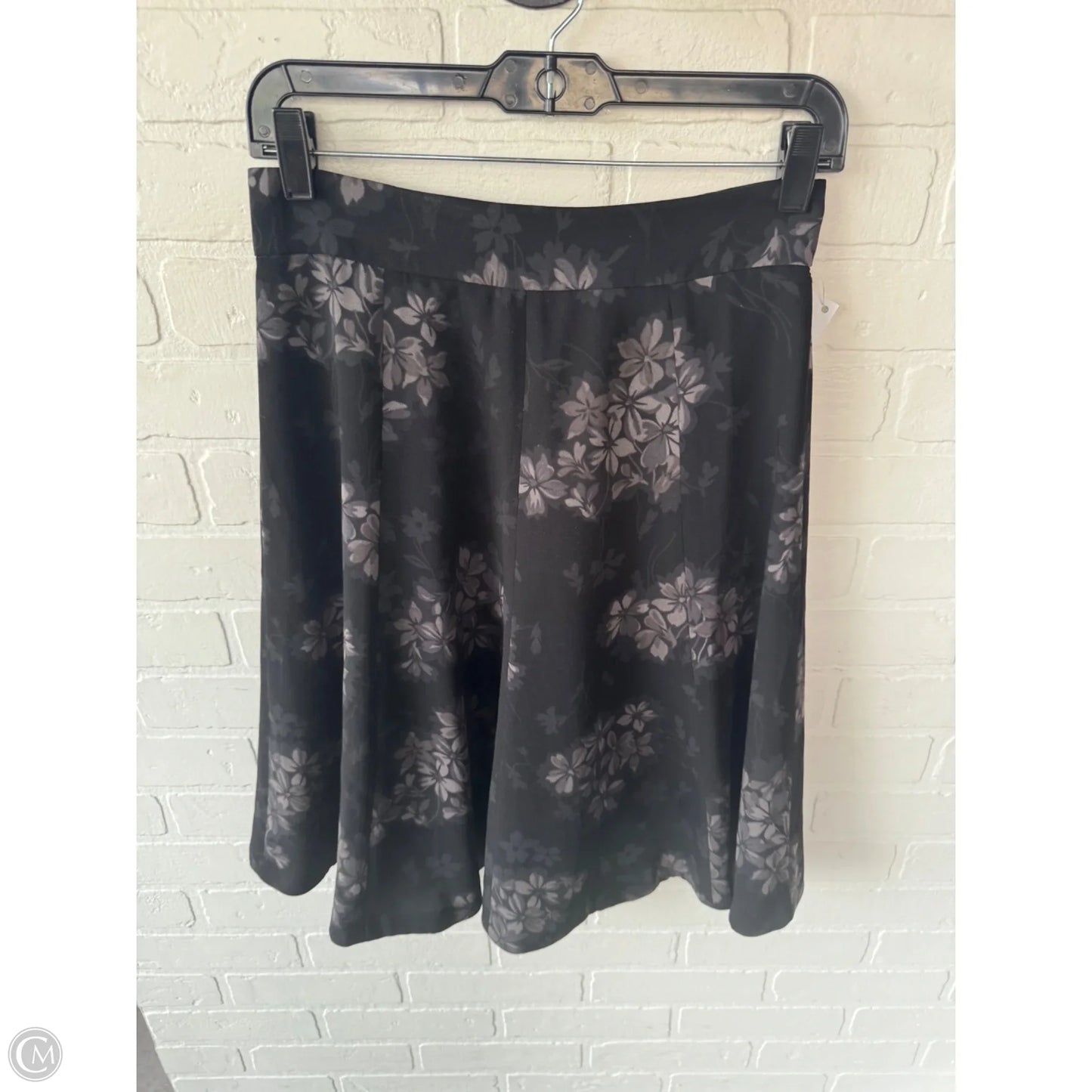 Skirt Midi By Ann Taylor In Black & Grey, Size: 0