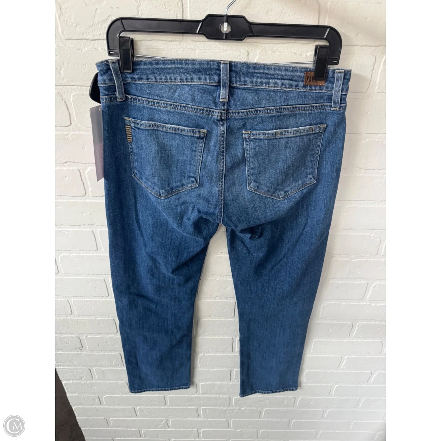 Jeans Straight By Paige In Blue Denim, Size: 4