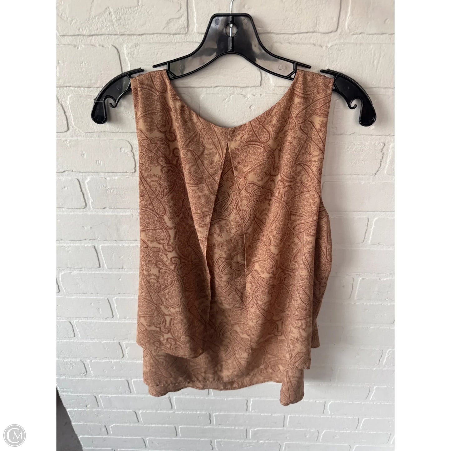 Top Sleeveless By Limited In Tan, Size: L
