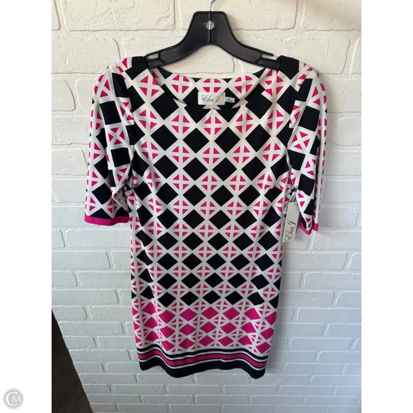 Dress Work By Eliza J In Black & Pink, Size: Xs