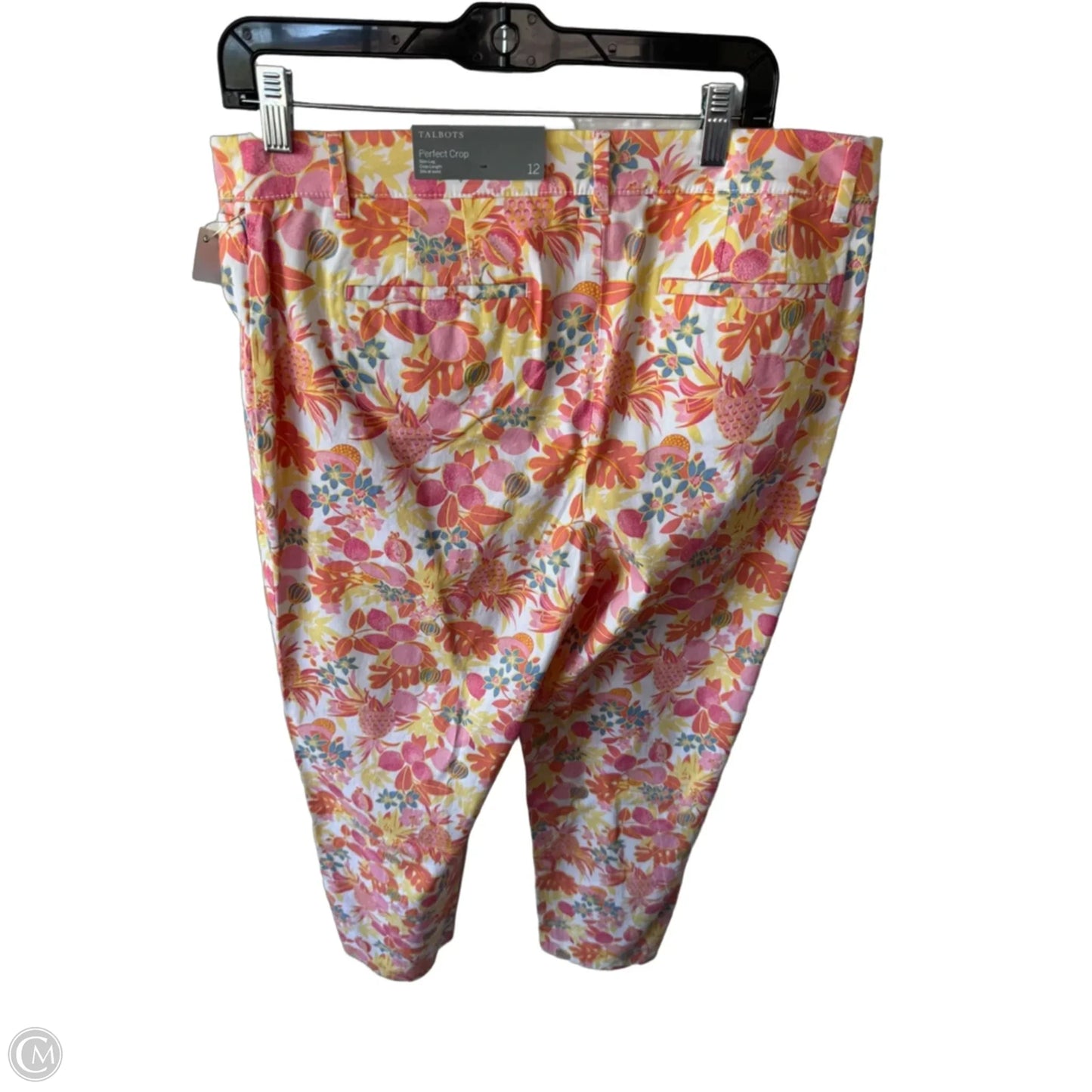 Pants Cropped By Talbots In Orange & Pink, Size: 12