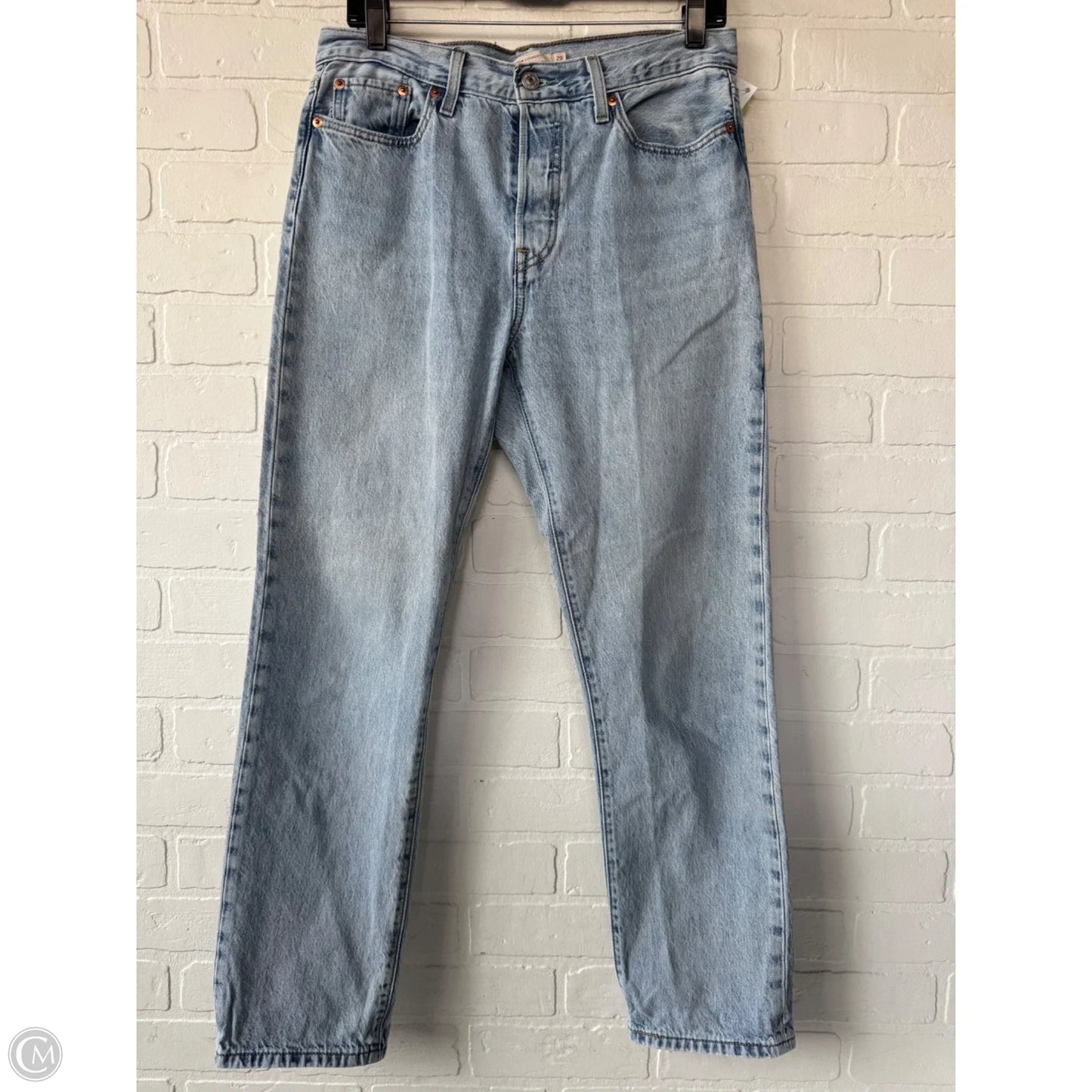 Jeans Straight By Levis In Blue Denim, Size: 8