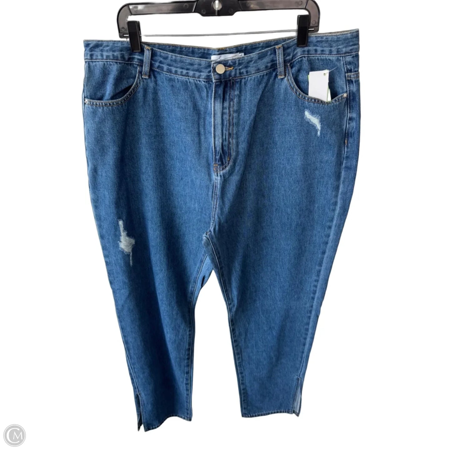 Jeans Straight By Clothes Mentor In Blue Denim, Size: 18