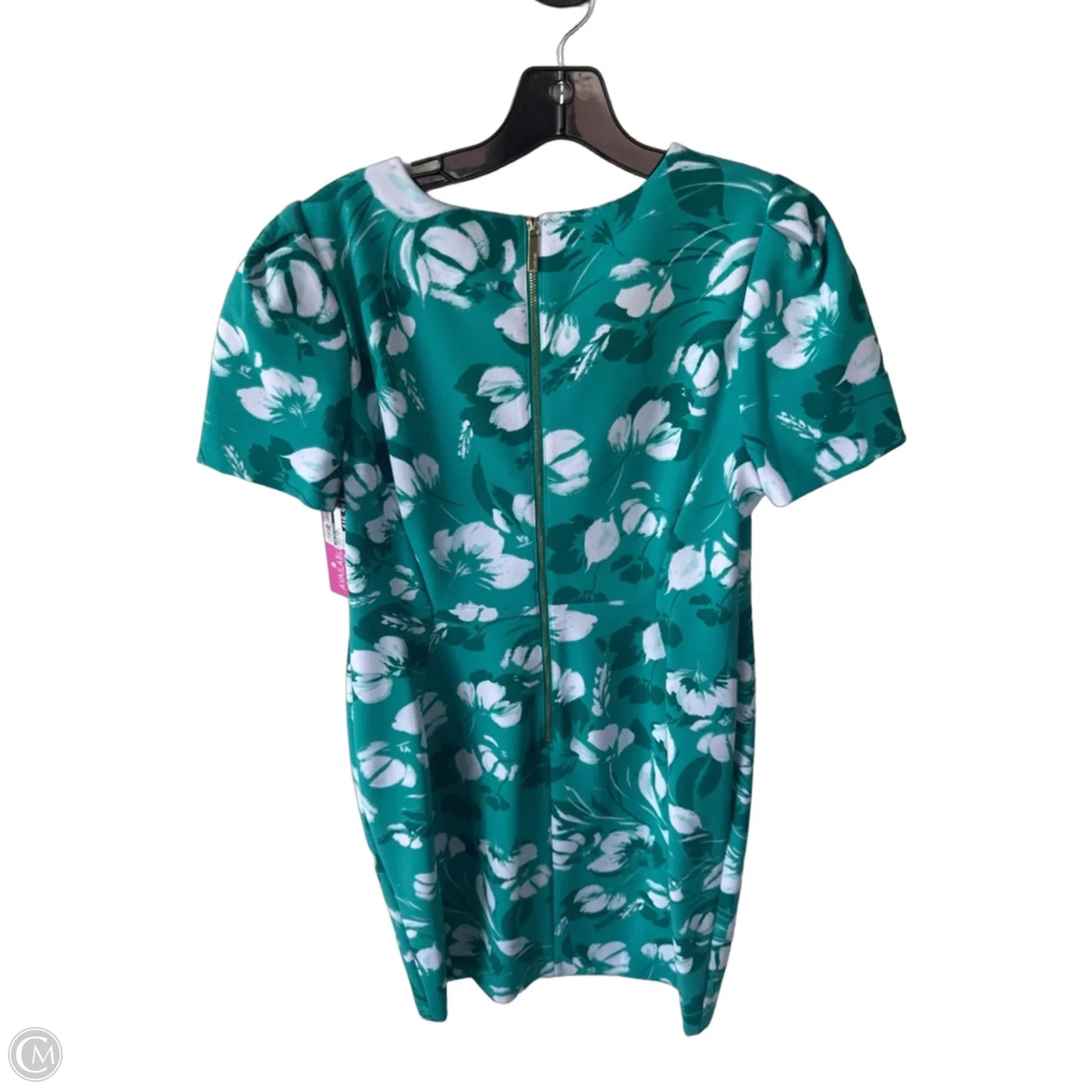 Dress Work By Calvin Klein In Green & White, Size: L