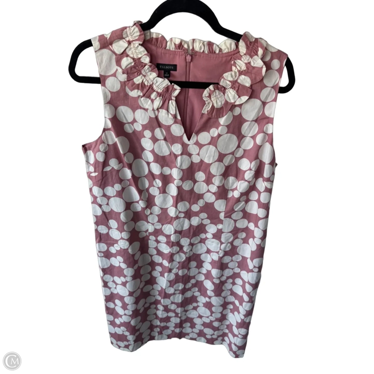 Dress Work By Talbots In Pink & White, Size: L