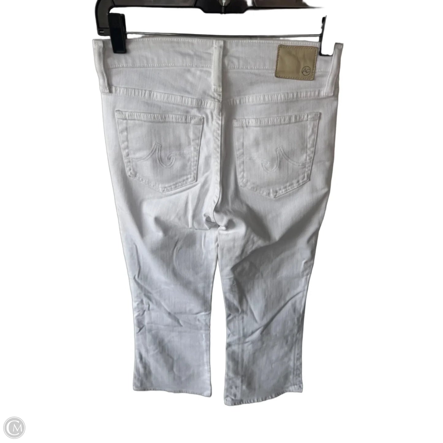 Jeans Cropped By Adriano Goldschmied In White Denim, Size: 2
