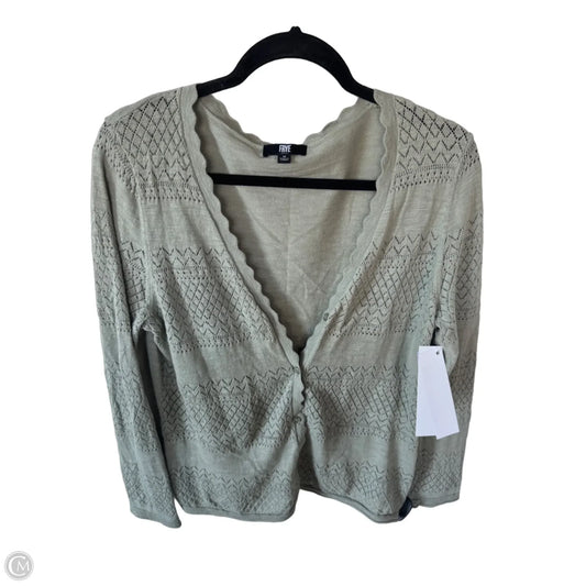 Sweater Cardigan Designer By Frye In Green, Size: M
