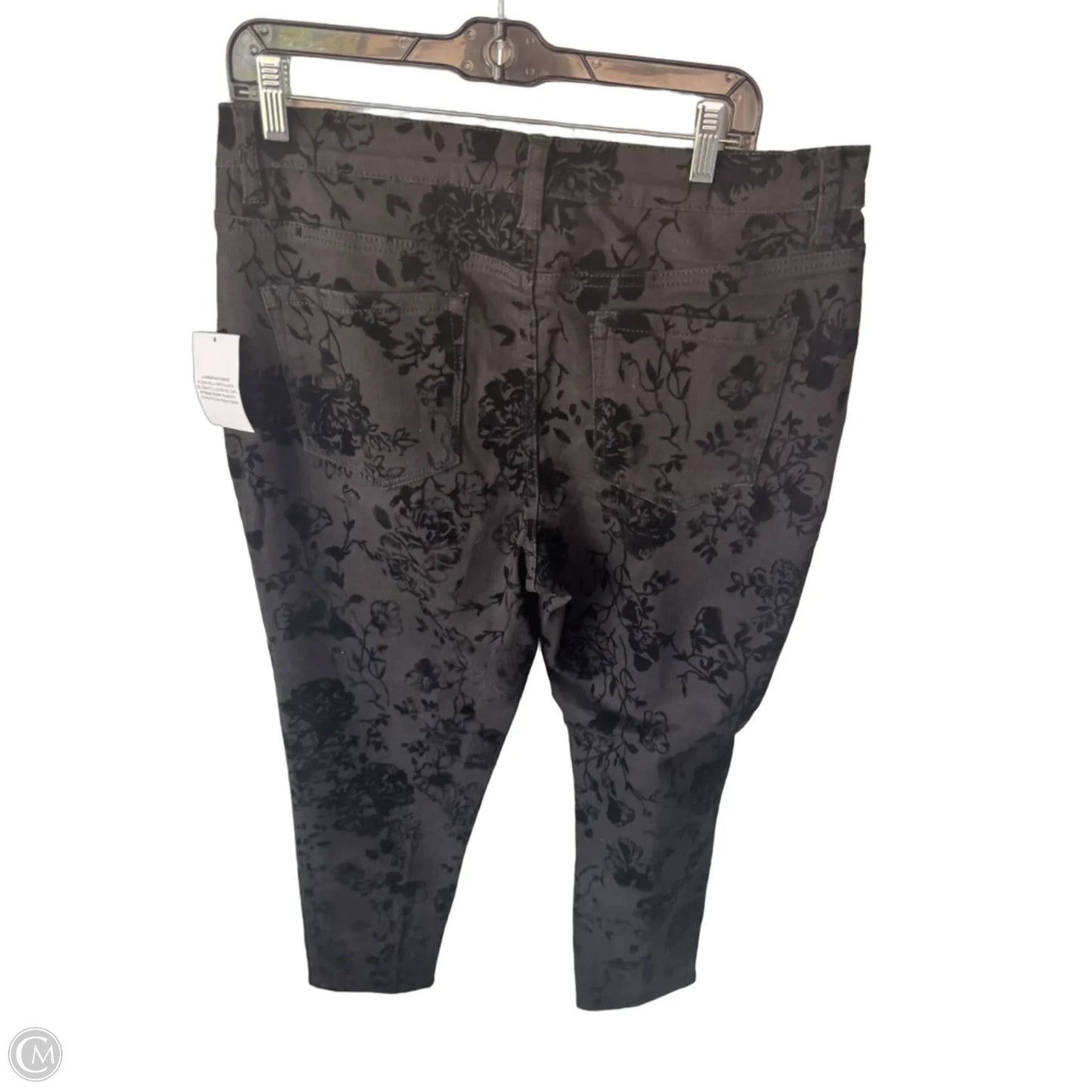 Jeans Straight By Dg2 In Black Denim, Size: 16