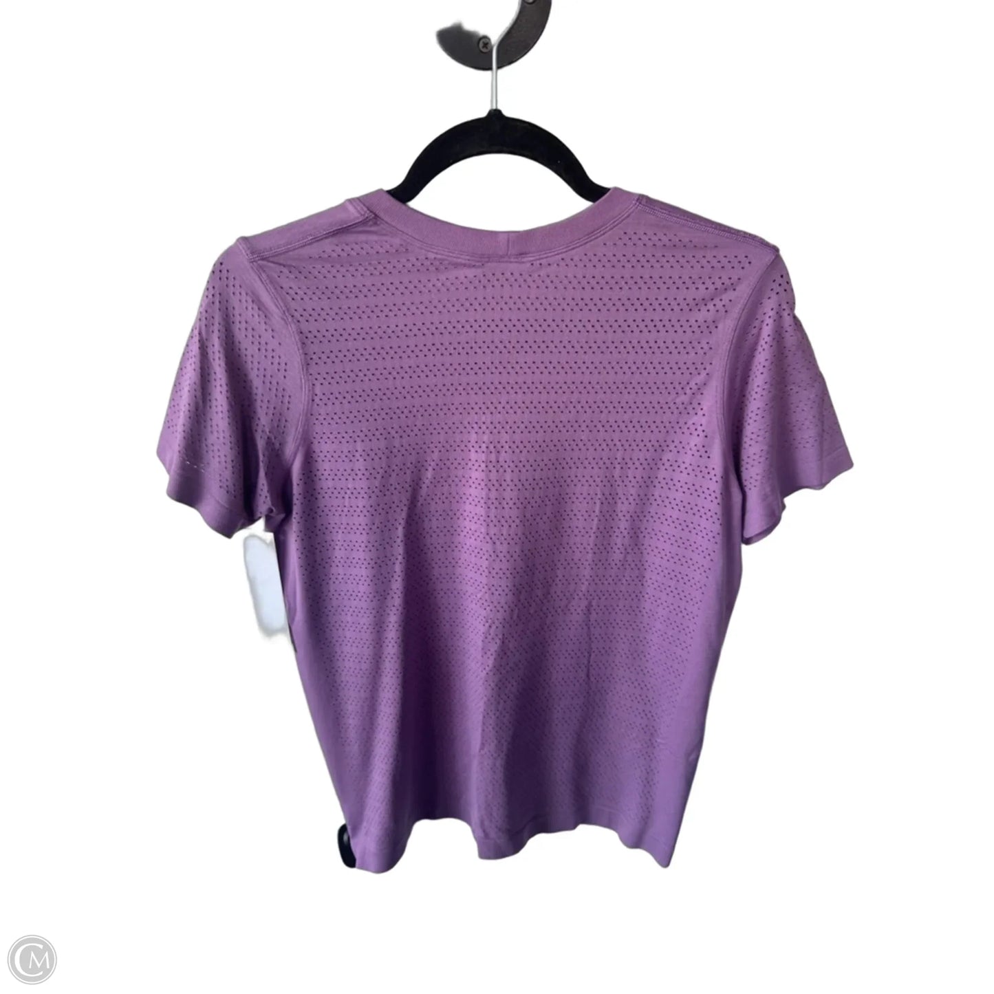 Athletic Top Short Sleeve By Lululemon In Purple, Size: M
