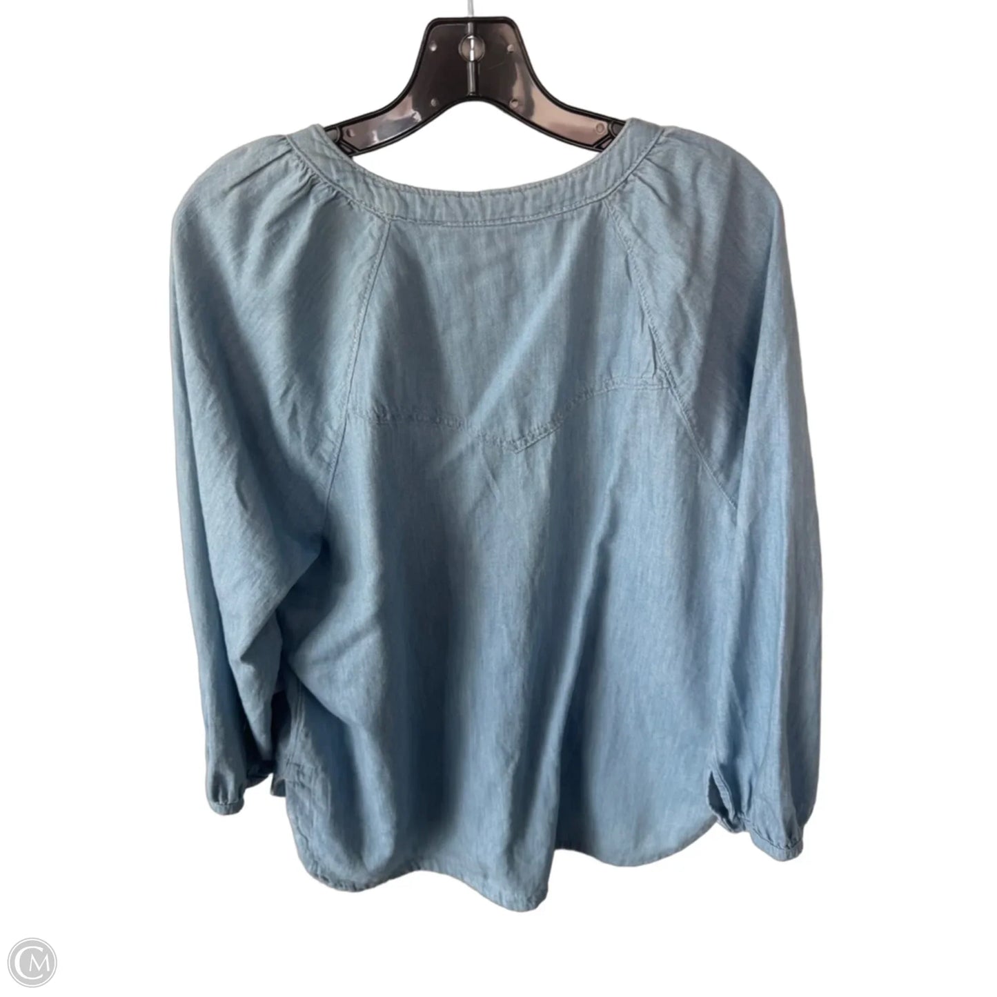Top Long Sleeve By Universal Thread In Blue Denim, Size: M