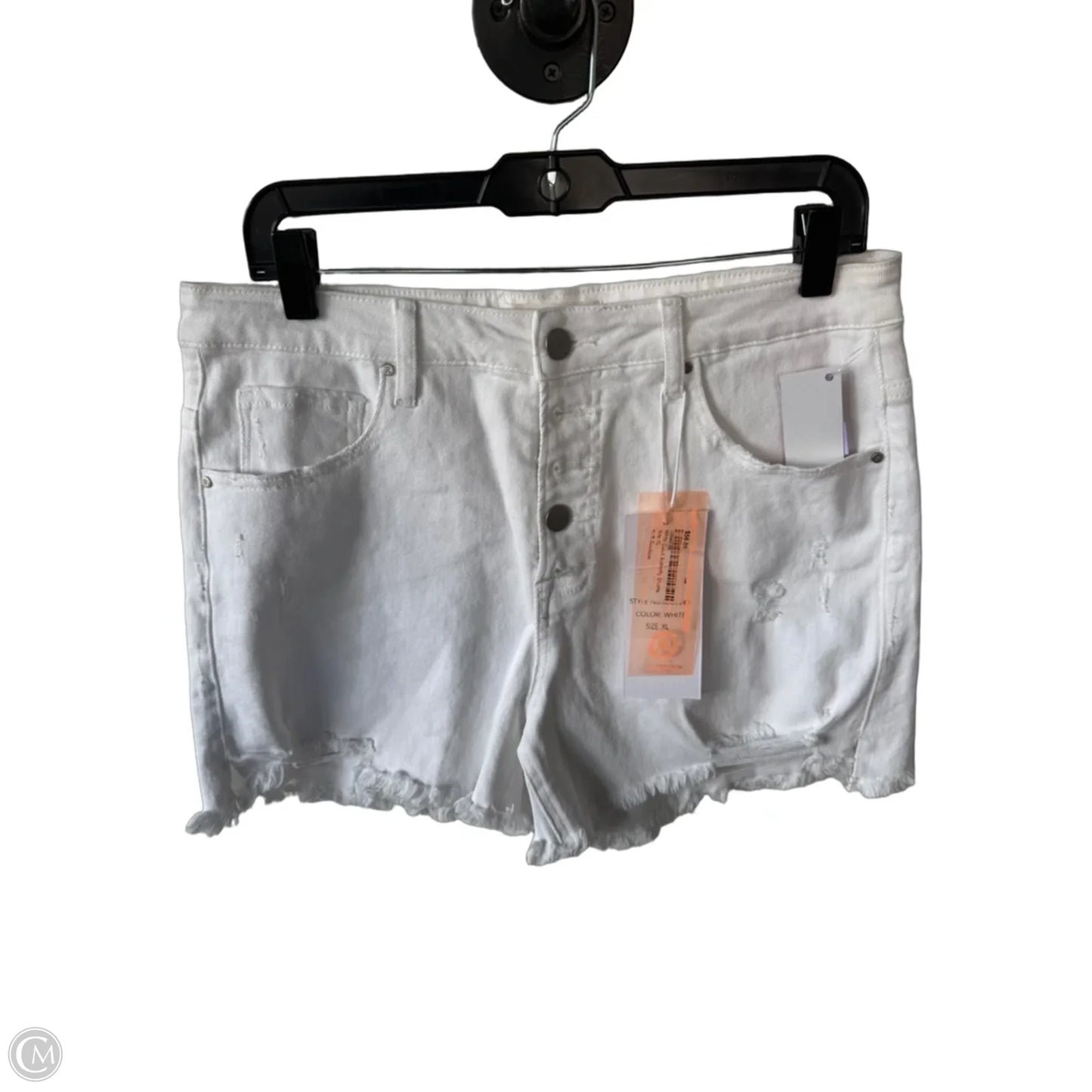Shorts By Risen In White Denim, Size: 16