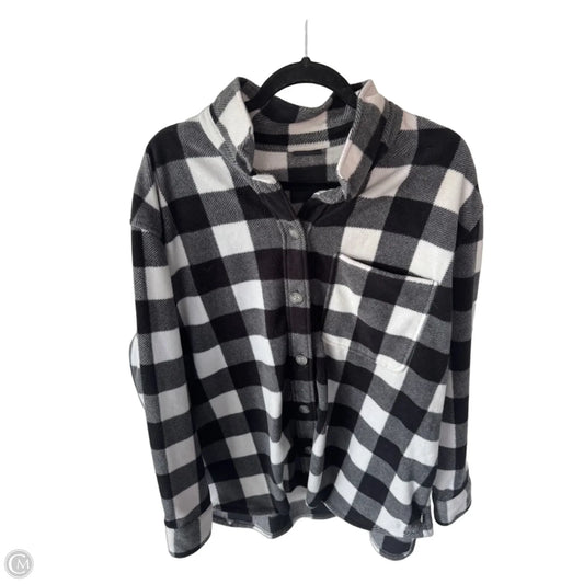 Jacket Fleece By Eddie Bauer In Black & White, Size: Xxl
