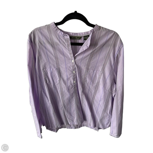 Top Long Sleeve By Eddie Bauer In Purple, Size: Xxl
