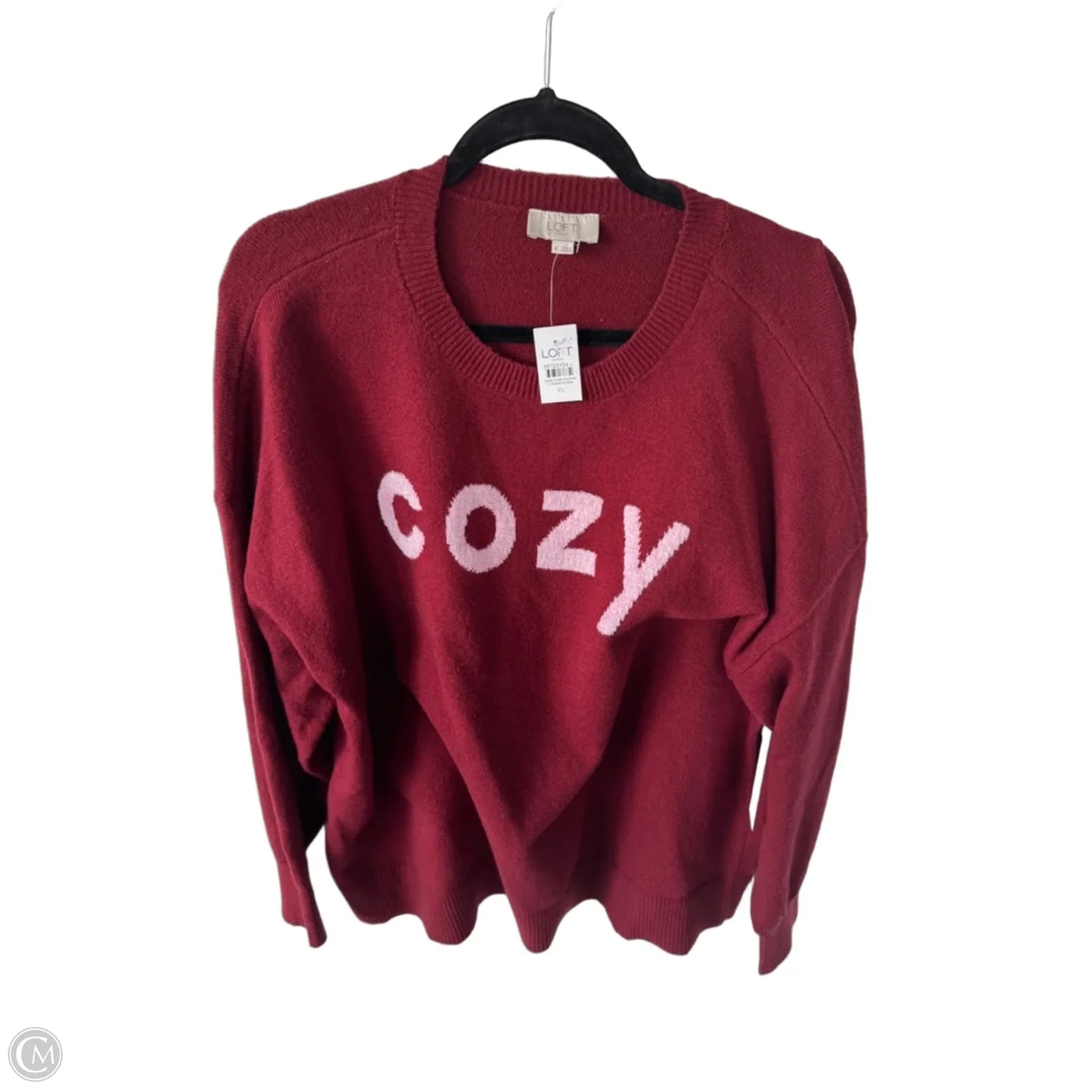 Sweater By Loft In Pink & Red, Size: Xl