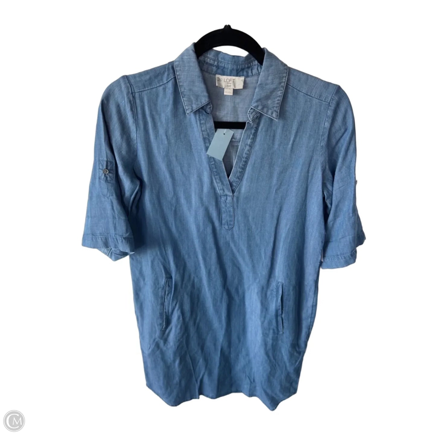 Dress Casual Short By Loft In Blue Denim, Size: Xsp